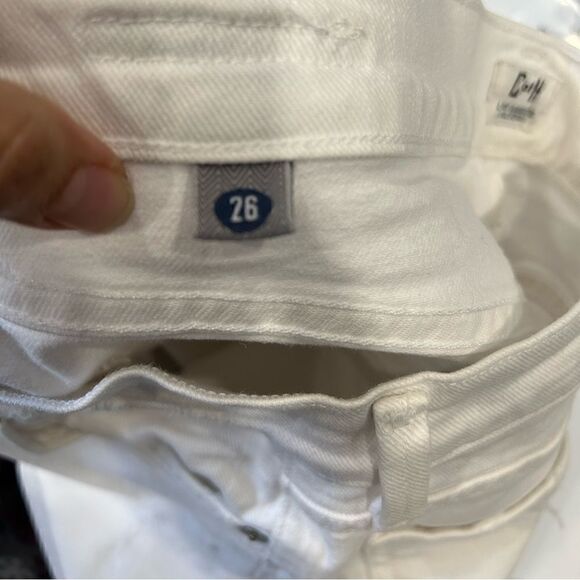 Citizens of Humanity Rocket Crop White Denim Distressed Skinny Jeans - Picture 13 of 14